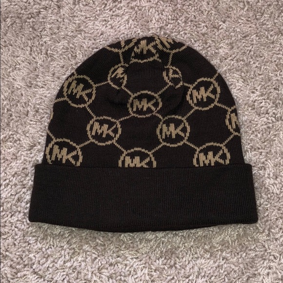 Unisex Michael Kors Logo Chain Print Beanie - Picture 1 of 3